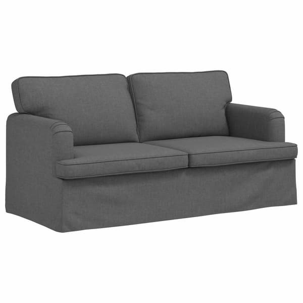 Soffset 2 pcs Mörkgrå 162 x 80 x 85 cm tyg