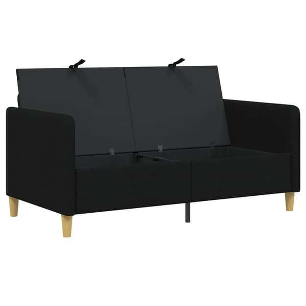 Soffa med förvaring Svart 152 x 78 x 87 cm Polyester