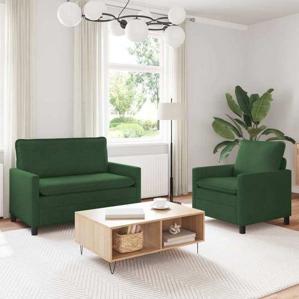 Soffset 2 pcs Jungelgrön Tyg
