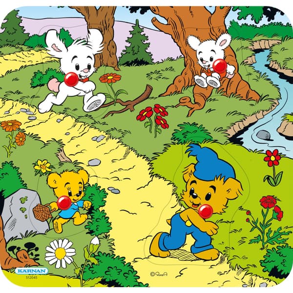 Knoppussel 4 bitar Bamse i skogen