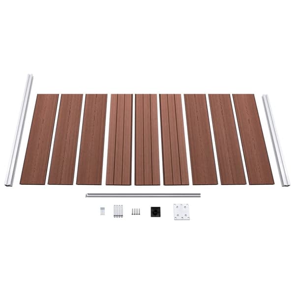 Staketpanel WPC 95x186 cm brun