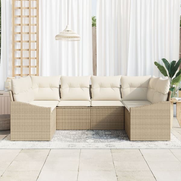 Soffset 6 st Beige konstrotting