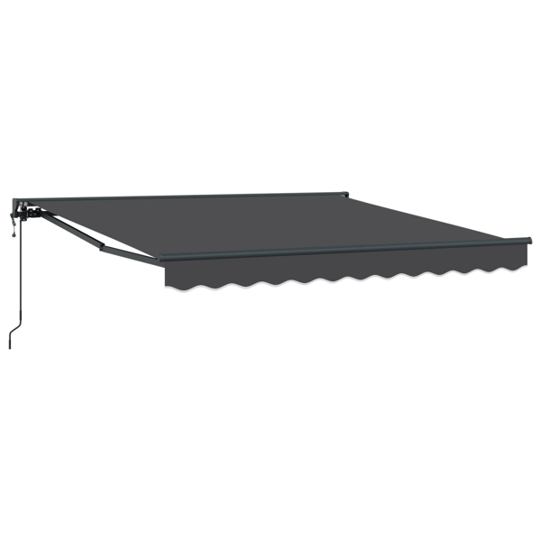 Markisram Antracit 350 x 250 cm Polyester med PU-beläggning