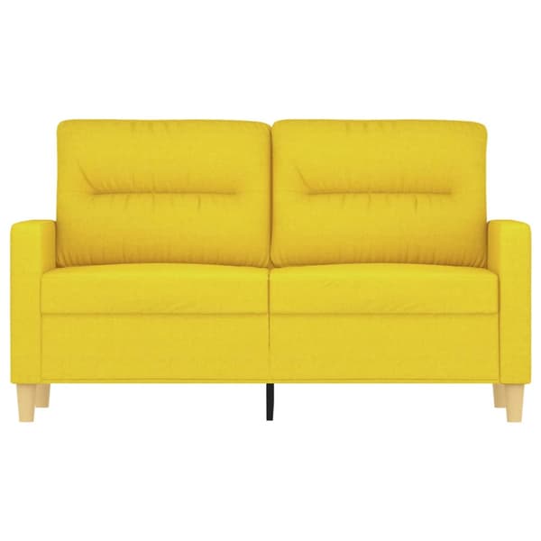 2-sitssoffa ljusggul 120 cm tyg