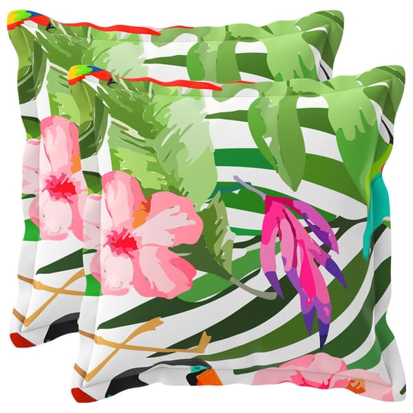 Kuddöverdrag 2 st HOUTEN Svart 45 x 45 cm Polyester