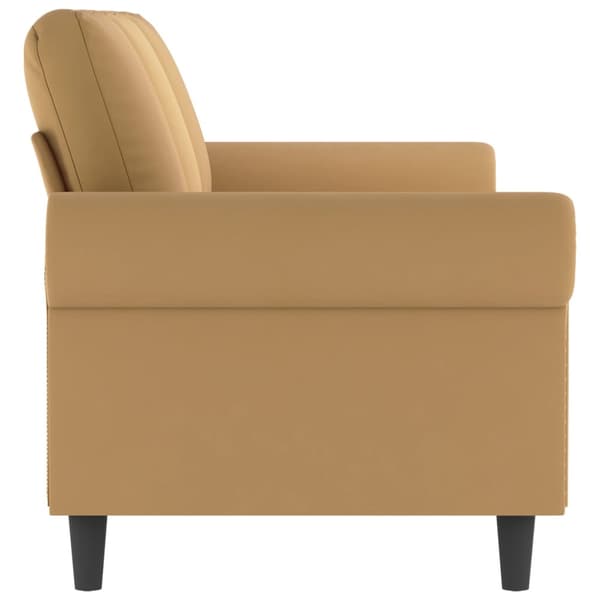 3-sitssoffa brun 180 cm sammet