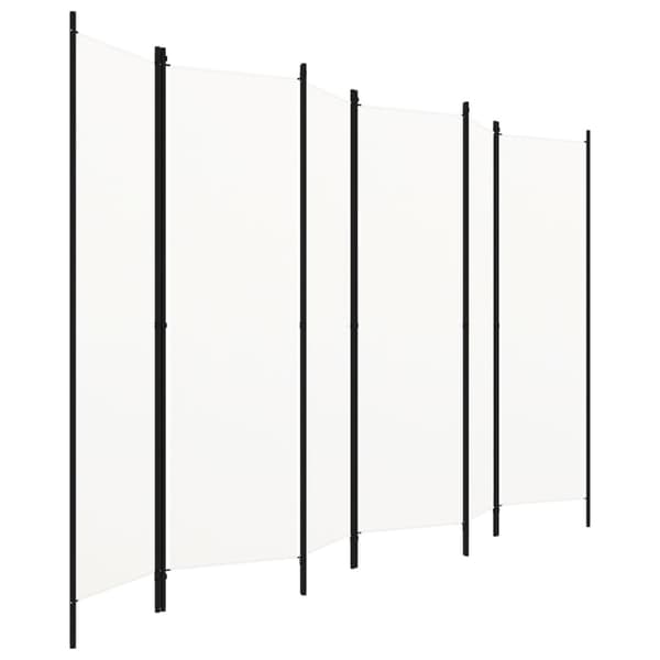 Rumsavdelare 6 paneler vit 300x180 cm