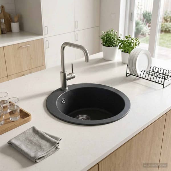 Diskho med enkelho Granit 50,5 x 29 cm Grafit