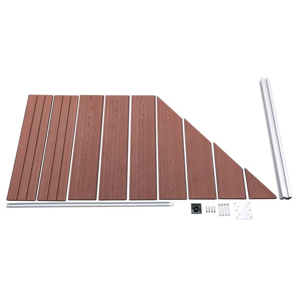 Staketpanel WPC 95x(105-180) cm brun