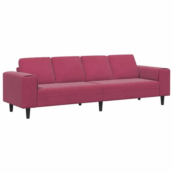 Vardagsrumsoffa Vinröd 250 x 77 x 76 cm
