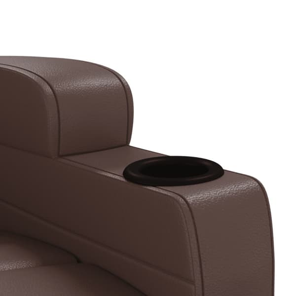 Reclinerfåtölj brun konstläder