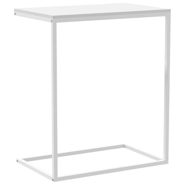 Sidobord vit 55x35x66 cm konstruerat trä