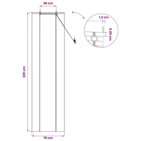 Rullgardin Brun 70 x 220 cm Bambu