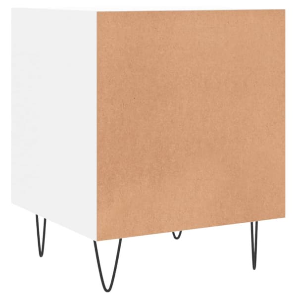 Sängbord vit 40x40x50 cm konstruerat trä