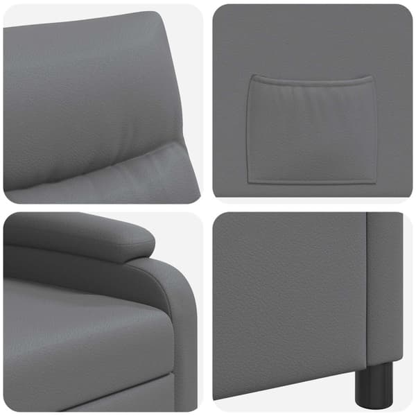 Recliner Grå Konstläder