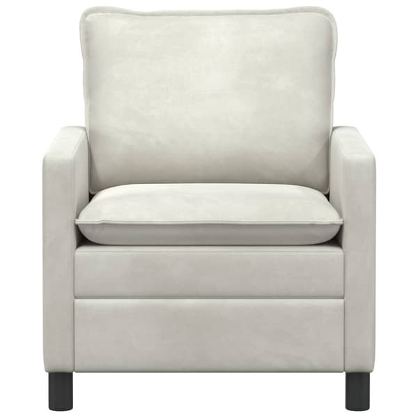Soffa Gräddvit 76 x 81 x 87,5 cm Sammet