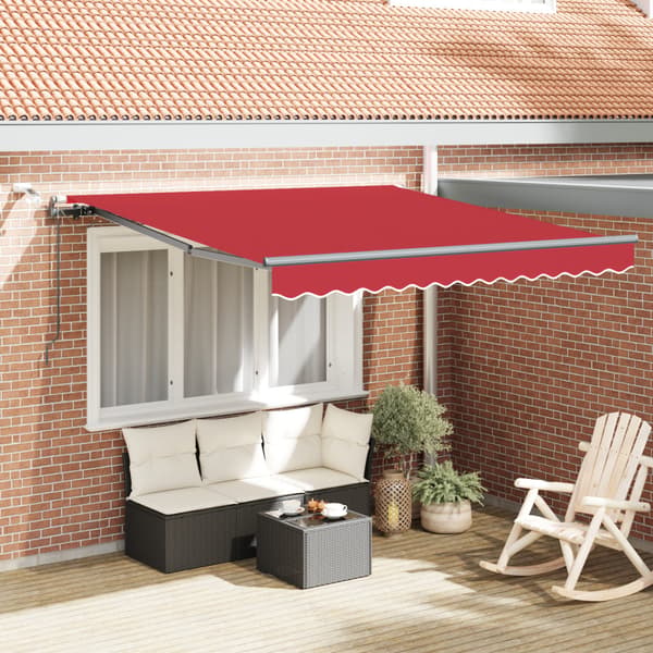 Markis tyg med Röd 350 x 250 cm Polyester