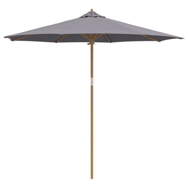 Trädgårdsparasol Mörkgrå Ø 270 x 260 cm Bambu