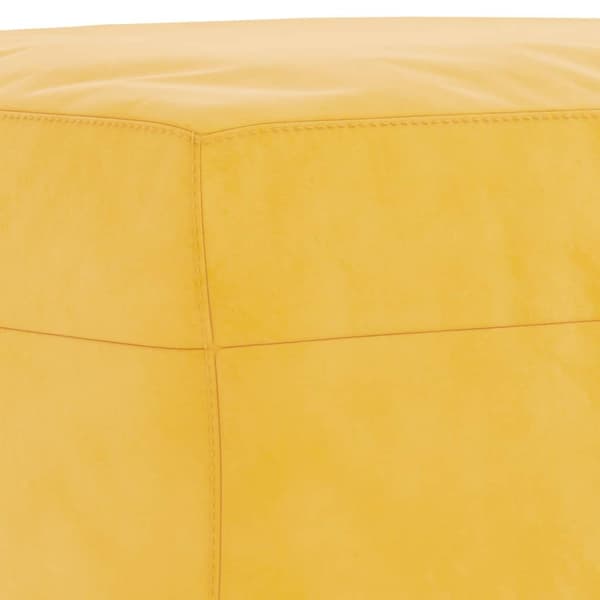 Bänk gul 70x35x41 cm sammet