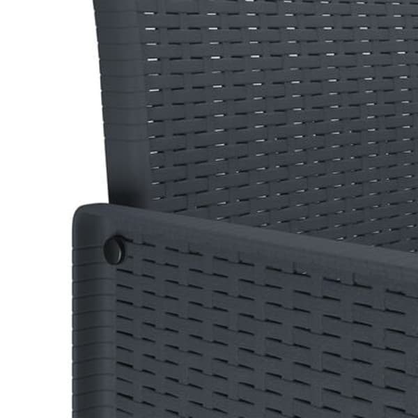 Trädgårdsmöbelset 3 pcs Antracit Polypropylen