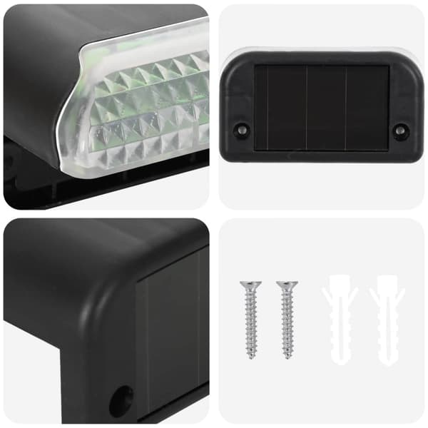 Utomhus solcellslampor med markspik 8 pcs Varmvit 4,5 cm