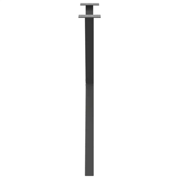 Matbordsben X-formade 2 st antracit 80x(72-73) cm stål