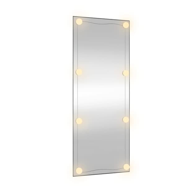 Väggspegel med LED-belysning 40x100 cm glas rektangulär