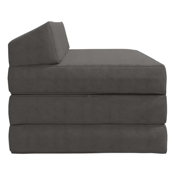 Fällbar Soffbed Mörkgrå 120 x 60 x 49 cm Tyg