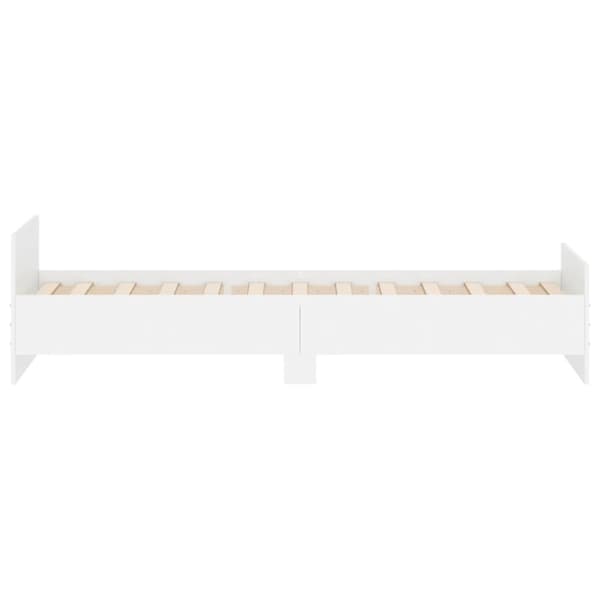 Sängram vit 100x200 cm konstruerad trä