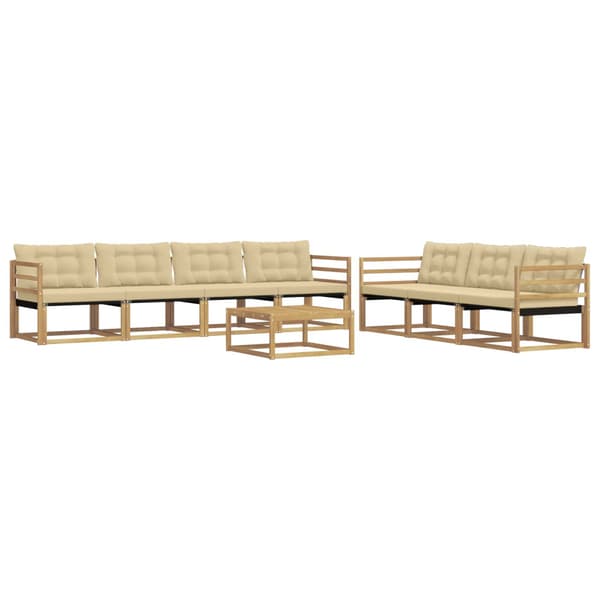 Utomhussoffset 8 pcs Vit och Beige
