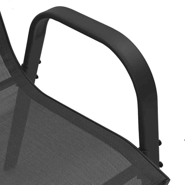 Stapelbara trädgårdsstolar 2 st svart textilentyg