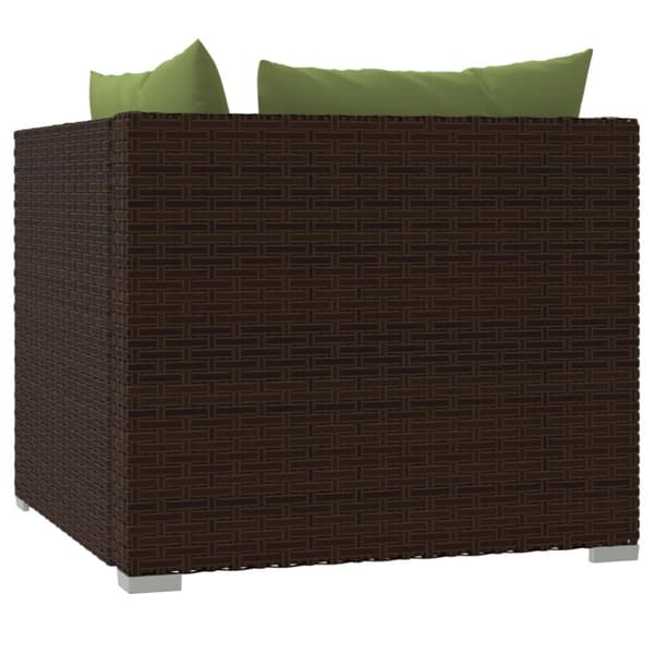 Soffa 2-sits med dynor konstrotting brun