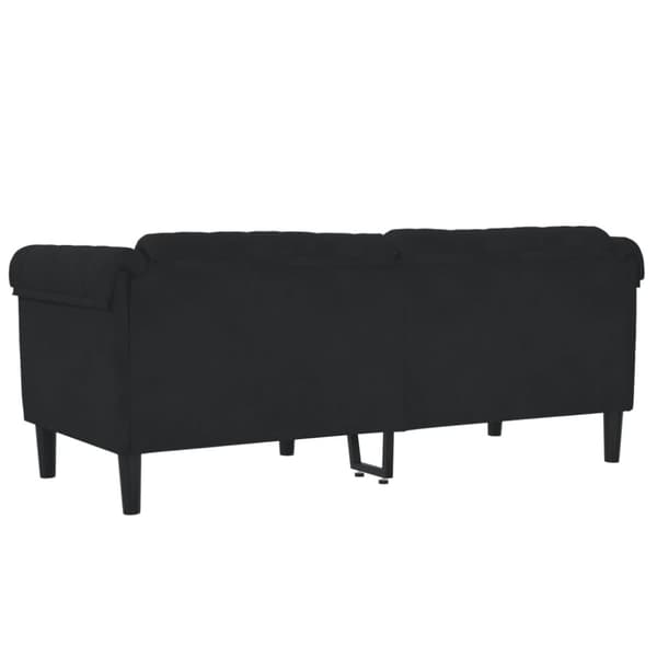 Soffa 2-sits svart sammet