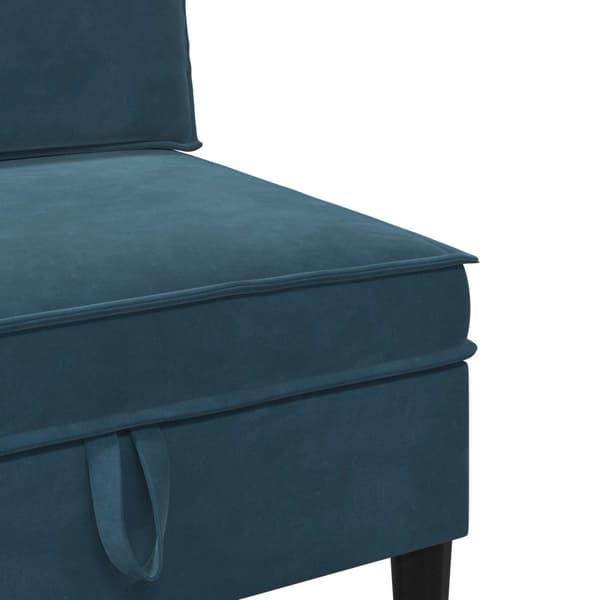 Möbelset för vardagsrummet med kudde 4 pcs Blå Sammet