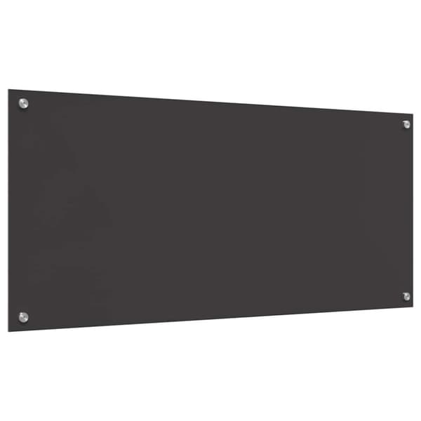Köksskydd 2 pcs Mörkgrå 110 x 50 cm härdat glas