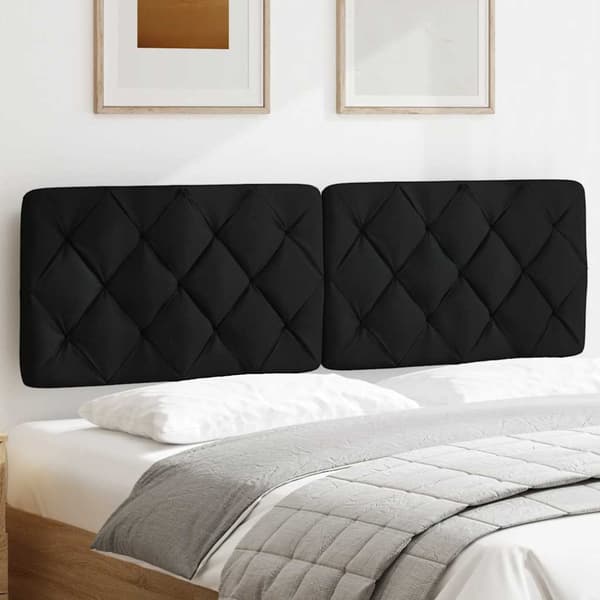 Headboard Cushion Black 160 cm Fabric