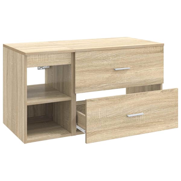 Badrumsmöbelset 2 pcs Sonoma-ek Konstruerat trä