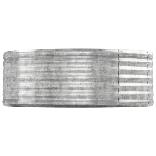 Odlingslåda galvaniserat stål 544x100x36 cm silver