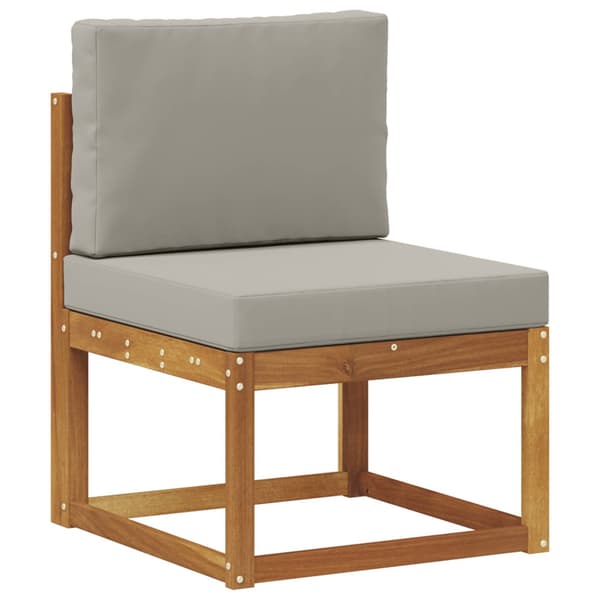 Utomhussoffset 5 pcs Naturlig och ljusgrå Polyester