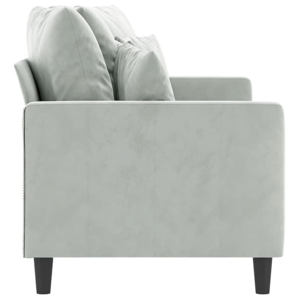2-sitssoffa ljusgrå 140 cm sammet