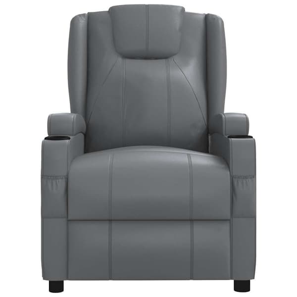 Massagefåtölj antracit konstläder