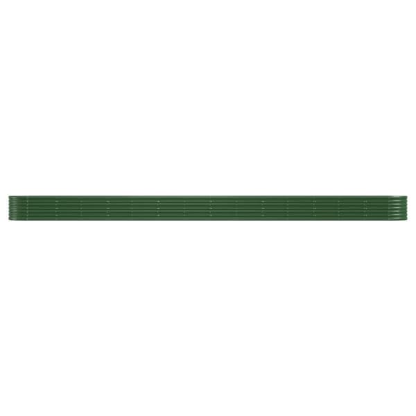 Odlingslåda galvaniserat stål 620x80x36 cm grön