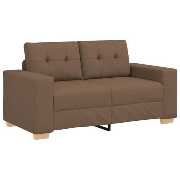 Tvåsitssoffa brun 160x77x82 cm tyg