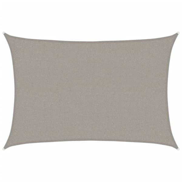 Solsegel 160 g/m² rektangulär ljusgrå 2x3 m HDPE