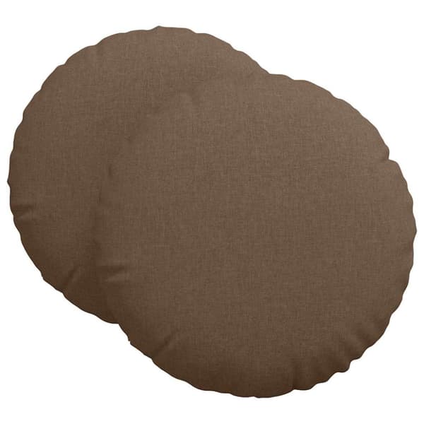 Sittkuddar 2 pcs Brun Ø60 x 21 cm tyg