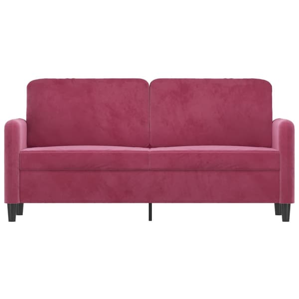 2-sitssoffa vinröd 140 cm sammet