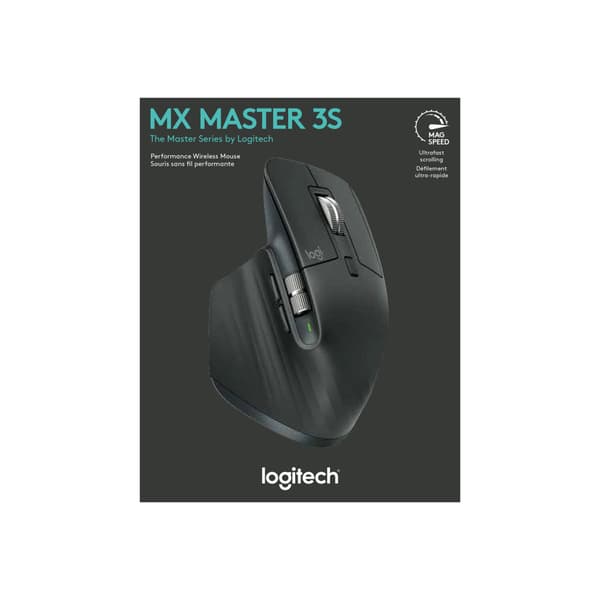 Logitech Master Series MX Master 3S - mus - 2.4 GHz, Bluetooth - grafit