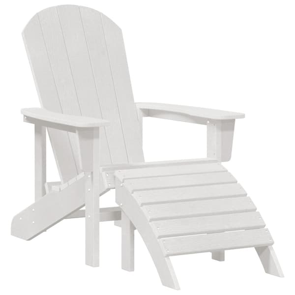 Trädgård Stol 3 pcs Vit polyeten