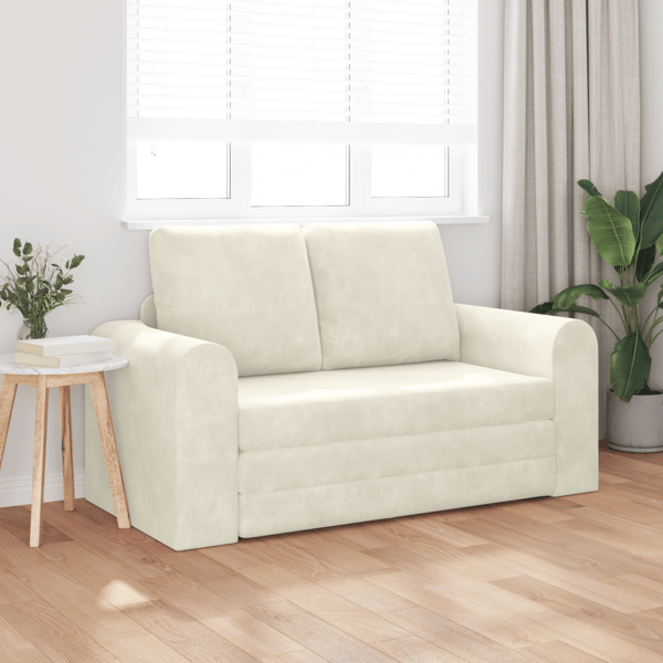 Soffsäng Kräm 148 x 71 x 83 cm Sammet