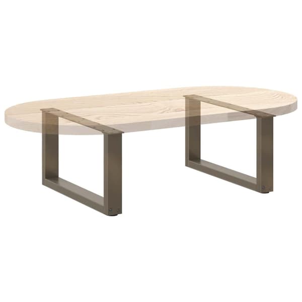 Soffbordsben U-formade 2 st naturstål 70x(30-31) cm stål